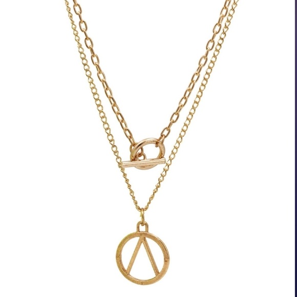 🔥 Clearance 🔥 Elegant Gold Color Geometric Double Layer Necklace - Picture 10 of 16